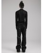 Punk Rave Black Gothic Punk Rock Rivet PU Leather Pants for Men