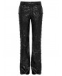 Punk Rave Black Gothic Punk Rock Rivet PU Leather Pants for Men