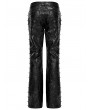 Punk Rave Black Gothic Punk Rock Rivet PU Leather Pants for Men