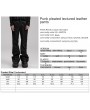 Punk Rave Black Gothic Punk Rock Rivet PU Leather Pants for Men