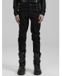 Punk Rave Black Gothic Punk Men's Slim Fit Straight Leg Jeans