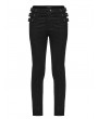 Punk Rave Black Gothic Punk Men's Slim Fit Straight Leg Jeans