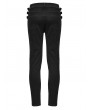 Punk Rave Black Gothic Punk Men's Slim Fit Straight Leg Jeans