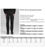 Punk Rave Black Gothic Retro Men's Zipper Front Jacquard Party Pants