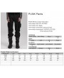 Punk Rave Black Gothic Punk Large Eyelet Webbing Decor Pants for Men