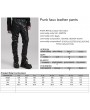 Punk Rave Black Gothic Punk Buckle Decro PU Leather Pants for Men