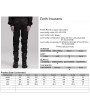 Punk Rave Black Vintage Gothic Jacquard Trimmed Slim fit Trousers for Men