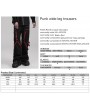 Punk Rave Black and Red Gothic Punk Metal Studded Wide Leg Trousers for Men