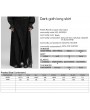 Punk Rave Black Dark Gothic Decadent Irregular Layered Long Skirt for Men