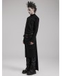 Punk Rave Black Gothic Punk Asymmetrical High-Low Long Kilt Skirt for Men