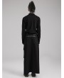 Punk Rave Black Gothic Punk Asymmetrical High-Low Long Kilt Skirt for Men