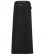 Punk Rave Black Gothic Punk Asymmetrical High-Low Long Kilt Skirt for Men