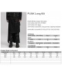 Punk Rave Black Gothic Punk Asymmetrical High-Low Long Kilt Skirt for Men