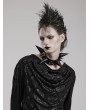 Punk Rave Black Gothic Punk Pointed Rivet PU Leather Choker for Men