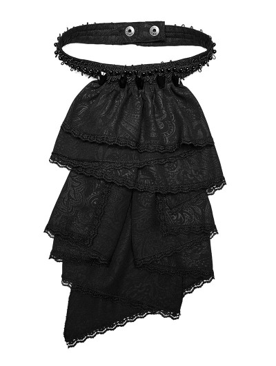 Punk Rave Black Vintage Gothic Asymmetric Layered Party Bow Tie