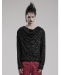 Punk Rave Black Gothic Simple Daily Wear Knitted T-Shirt for Men