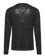 Punk Rave Black Gothic Simple Daily Wear Knitted T-Shirt for Men