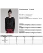 Punk Rave Black Gothic Simple Daily Wear Knitted T-Shirt for Men