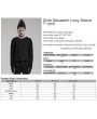 Punk Rave Black Gothic Decadent Knitted Long Sleeve T-Shirt for Men