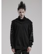 Punk Rave Black Gothic Punk Distinctive Daily Wear Loose Hooded Sweater for Men