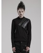 Punk Rave Black Gothic Punk Metal Rivets Daily Long Sleeve T-Shirt for Men