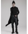 Punk Rave Black Gothic Daily Wear Hooded Medium Long Trench Coat for Men