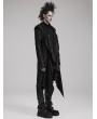 Punk Rave Black Gothic Daily Wear Hooded Medium Long Trench Coat for Men