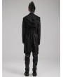 Punk Rave Black Gothic Daily Wear Hooded Medium Long Trench Coat for Men