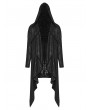 Punk Rave Black Gothic Daily Wear Hooded Medium Long Trench Coat for Men