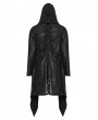 Punk Rave Black Gothic Daily Wear Hooded Medium Long Trench Coat for Men