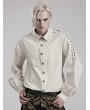 Punk Rave White Gothic Daily Long Sleeve Shirt for Men