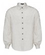 Punk Rave White Gothic Daily Long Sleeve Shirt for Men