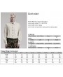 Punk Rave White Gothic Daily Long Sleeve Shirt for Men