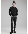 Punk Rave Black Gothic Daily Long Sleeve Shirt for Men