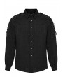 Punk Rave Black Gothic Daily Long Sleeve Shirt for Men