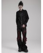 Punk Rave Black Gothic Punk Metal Buckle Decadent Long Sleeve Shirt for Men