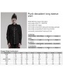 Punk Rave Black Gothic Punk Metal Buckle Decadent Long Sleeve Shirt for Men