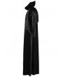 Punk Rave Black Retro Gothic Ornate Velvet Plush Splicing Long Cloak for Men