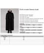 Punk Rave Black Retro Gothic Ornate Velvet Plush Splicing Long Cloak for Men