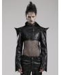 Punk Rave Black Gothic Punk Super Short PU Leather Jacket for Men