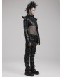 Punk Rave Black Gothic Punk Super Short PU Leather Jacket for Men