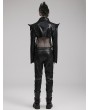 Punk Rave Black Gothic Punk Super Short PU Leather Jacket for Men