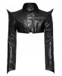 Punk Rave Black Gothic Punk Super Short PU Leather Jacket for Men