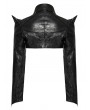 Punk Rave Black Gothic Punk Super Short PU Leather Jacket for Men