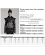 Punk Rave Black Gothic Punk Super Short PU Leather Jacket for Men