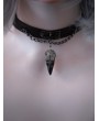Black Gothic Bird Skull Pendant Punk Chain Leather Choker