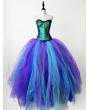 Rose Blooming Mermaid Style Sequined Corset Prom Party Ball Gown Dress