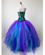 Rose Blooming Mermaid Style Sequined Corset Prom Party Ball Gown Dress