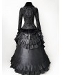 Rose Blooming Black Winter Vintage Gothic Victorian Edwardian 2-Pieces Dress Suit