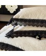 Cream and Black Jacquard Lace Vintage Gothic Comforter Set